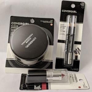 Covergirl Powder, Lipstick and eyebrow pencils